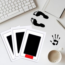 UYGTHI Baby Handprint and Footprint Set of 2 Imprint Set for Newborns with White Paper Paw Print Set Dog and Cat Handprint Set Footprint Baby Baby Gifts Memory Set