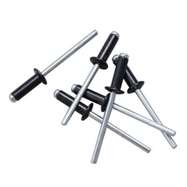 Maozaa 100 PCS 1/8" x 3/8" Aluminum Blind Rivets, 3.2 x 10mm Pop Rivets, Black