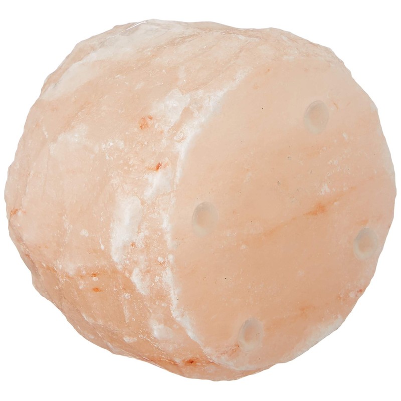 HIMALAYA SALT DREAMS Teelichthalter Rock, Kristallsalz aus Punjab/Pakistan, Orange, ca.