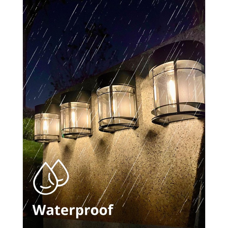 Solar Fence Lights Outdoor, 8 Pack Waterproof Solar Lights Outdoor,