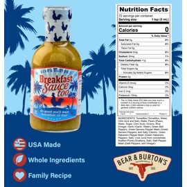Bear and Burton's Breakfast Sauce Too 2 Pack | Medium Heat from the Makers of W Sauce | 12 Fl Oz - 2 Pack