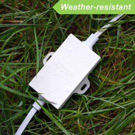 Uogw 50Ft/15m Outdoor Power Adapter - Compatible with Wyze Cam V4, Pan V3, OG, Battery Cam Pro - Waterproof Power Cable