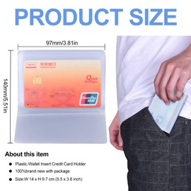 KkvoGmle 2pcs Credit Card Holder, Plastic Debit Card Wallet Replacement Inserts Plastic Sleeves with 10 Page 20 Slots and 10 Page 10 Slots, 9.5cm x 0.5cm x 7cm Transparent