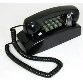 Cortelco 255400 Vba 20md Mini Wall Phone Value Line Black Tone Dial Single Gong Ringer