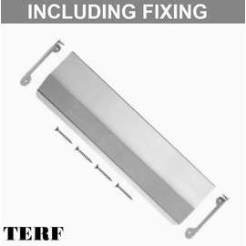 TERF® 280mm X 80mm Traditional Type Internal Letter Flap Polished Chrome 280mm X 80mm Interior Inner Flap Letter Box Post Cover Plate including Fixing Screw
