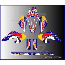 Razor MX500 MX650 graphics kit decals  THICK AND HIGH GLOSS .....