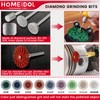 51Pcs Diamond Burr Bits Compatible with Dremel Tool Accessories, HOMEIDOL
