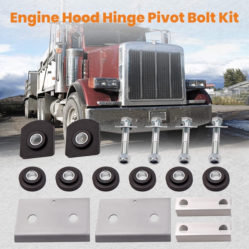 maXpeedingrods Hood Hinge Pivot Bushing and Mounting Bolt Set Kits