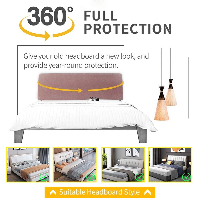 DUJUIKE Headboard Cover for King Bed, Stretch Bed Headboard Slipcover,