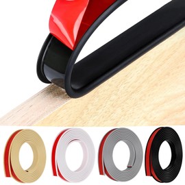 U-Shape Edge Banding, HeiPen 16.4ft Self Adhesive Rubber Edge Trim, Fit 24-25mm Edge, TPE Flexible Furniture Edge Protector for Wood Veneer Cabinet Repair Furniture Restoration (Black, 25mm*16.4ft)