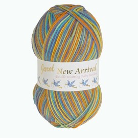 Jarol New Arrrival Baby Random Double Knit/DK Knitting & Crochet Yarn. Baby Yarn Available in a Selection of Variegated Shades, 100% Acrylic, 600 Metres, 200g Balls, Single Ball, Iguazu