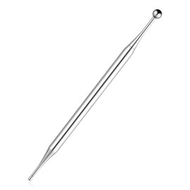 Acupuncture Pens Dual Head Facial Reflexology Tools Ear Body Point Probe Tip Muscle Relax Trigger Point Massage Fascia Tool for Deep Tissue, Stainless Steel (5.1in)