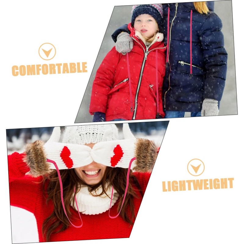 WHAMVOX Glove Lanyard Ski Glove Clips for Women Men Toddlers