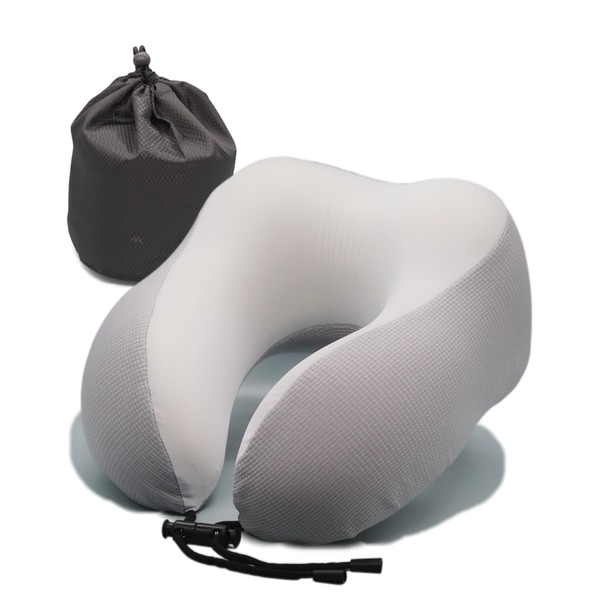 U-Shaped Memory Foam Pillow for Neck Support-0.66lb High-Density Support with