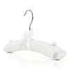 HANGERWORLD 3 Childrens White Satin Padded 30cm Coat Clothes Top