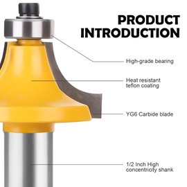 UTRUSTTO Router Bits 70 Pieces, 1/2 Inch Shank Tungsten Carbide Router Bit Set, for Professional and Beginners Carpenter