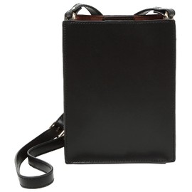 Mura Women's Mini Shoulder Bag, Genuine Leather, Simple, Black