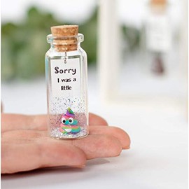 Apology Gift For Her or Him I'm Sorry Funny Gag Gift for Girlfriend or Boyfriend Miniature Poop in a Bottle