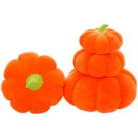 Tikwisdom Orange Simulation Pumpkin Plush Toy, Pumpkin Doll Sleeping Pillow, Holiday Warm Gift (Diameter 20 cm)