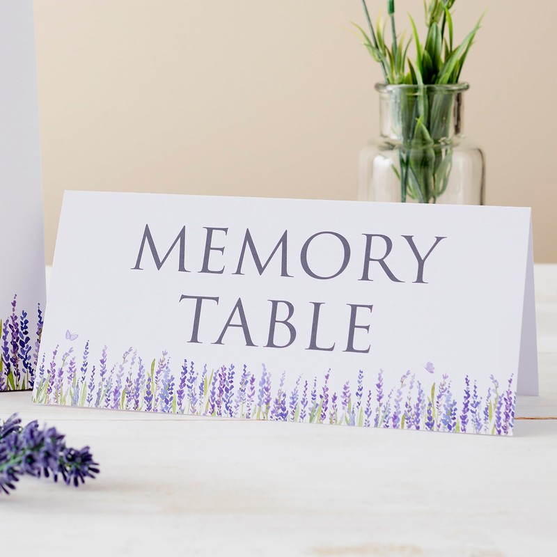 ANGEL & DOVE Lavender Set of 2 Funeral Memory Table