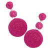 SAFIGLE Pairs Beach Earrings for Women Raffia and Rattan Summer