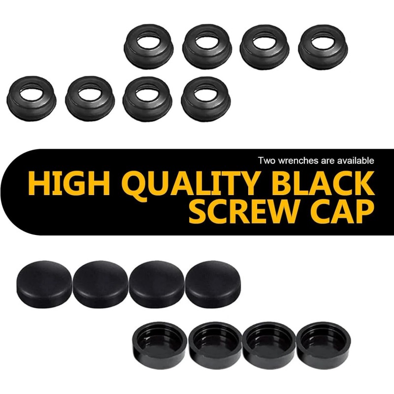 NoBrand 4 PCS Car License Plate Screws Kit, Waterproof Durable