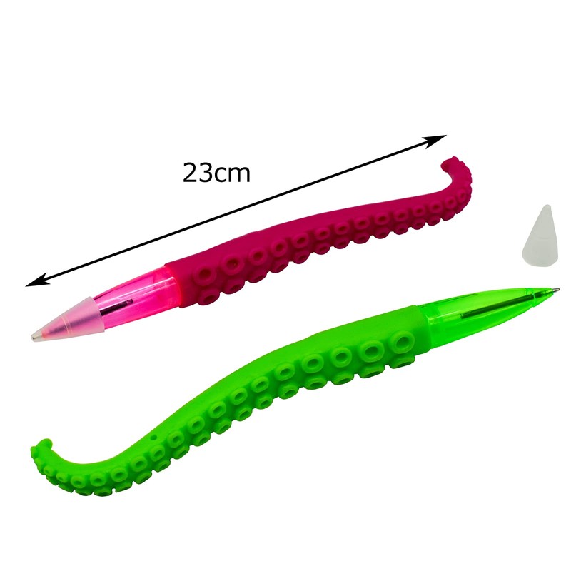 Maydahui Fashionable Octopus Tentacle Ballpoint Pen Set of 8, Black,