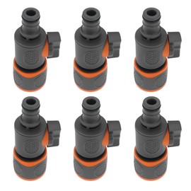 Create idea 6Pcs Garden Hose Quick Connector Shut-off Valve End 16mm 94.7x44.2mm Applicable to 1/2 3/8 1/4 3/4 Inch Quick Connectors for Lawns Agriculture Villas