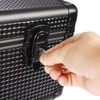 MARTEXBUY Makeup Train Case, Professional Barber Case, Portable Cosmetic Organizer