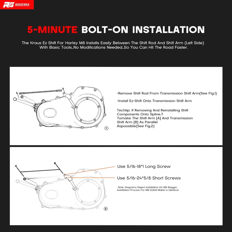 Rogierra Neutral Gear Shift Assist Kit - CNC M8 EZ