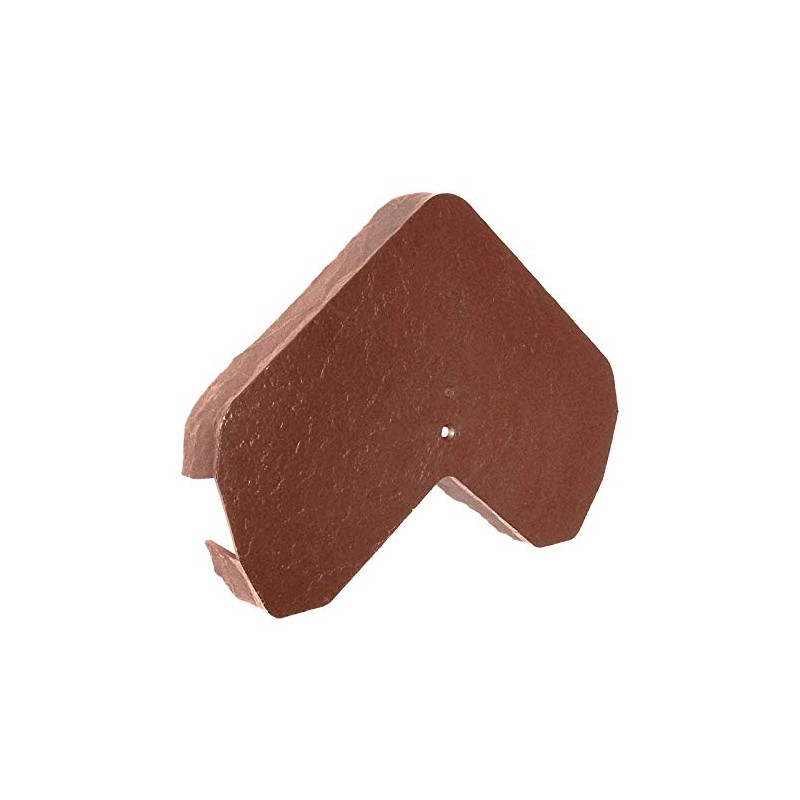 Terracotta Enviro Tile Ridge Gable End Cap Slate Roof Lightweight
