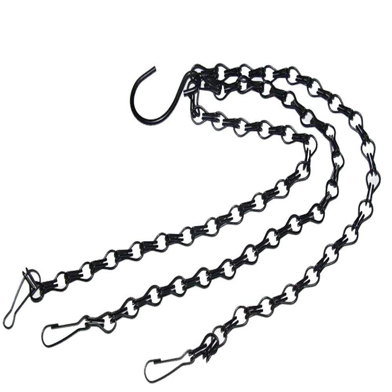 Set of 2 Black Iron Chain Plant Holders! Perfect for