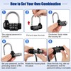 Shimeyao 4 Pcs Gym Locker Lock 5 Digit Combination Lock