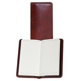 Scully Accessories Mahogany Italian Leather Ruled Pocket Notebook