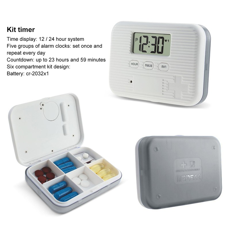 Pill Dispenser with Alarm Electronic Pill Organizer with LCD Display