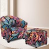 Lussenwert Ottoman Cover Square Stretch Printed Square Ottoman Cover Thick