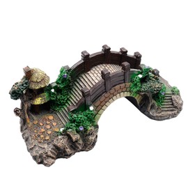 BQWanFA Resin Arch Bridge Aquarium Ornament - Miniature Garden Decor for Fish Tank, Terrarium & Fairy Garden, Durable Artificial Bridge Model for Indoor/Outdoor Landscape Accessories