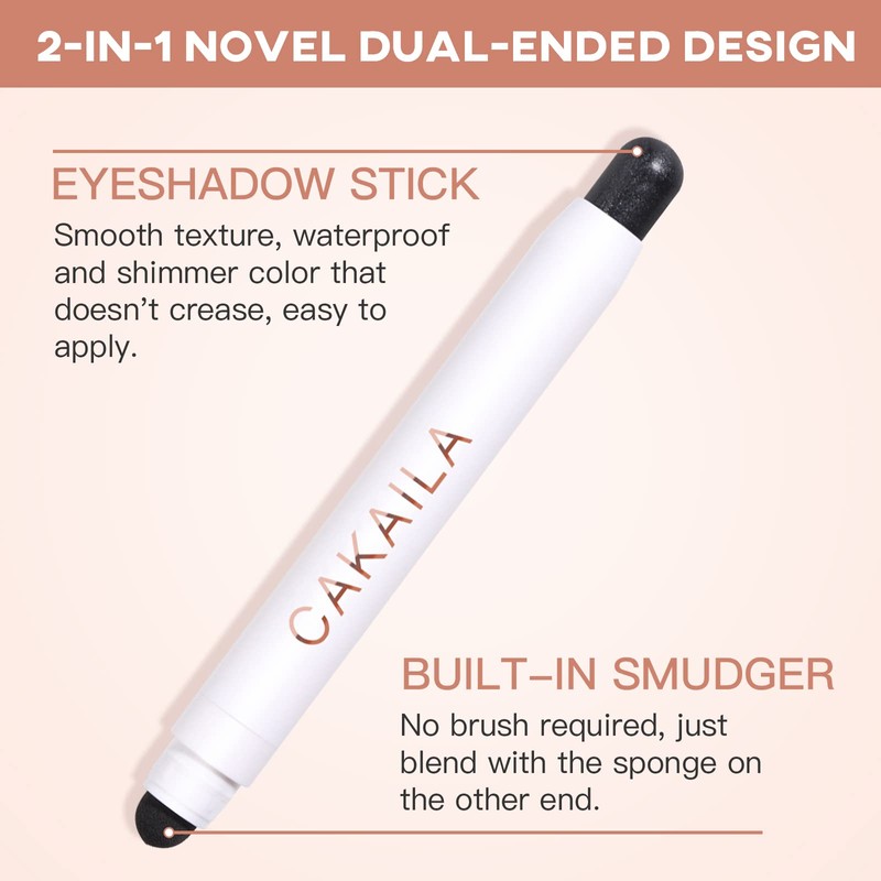 LOKFAR Cream Eye-Shadow Stick, Waterproof Cream Eyeshadow Pen Rotatable Creamy