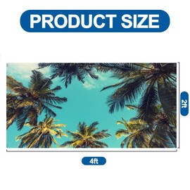 DERUINVAIO 6 Pack Fluorescent Light Covers for Ceiling Light, Palm Trees Light Covers for Classroom Office Home, 4' x 2' Decorative Magnetic Light Cover