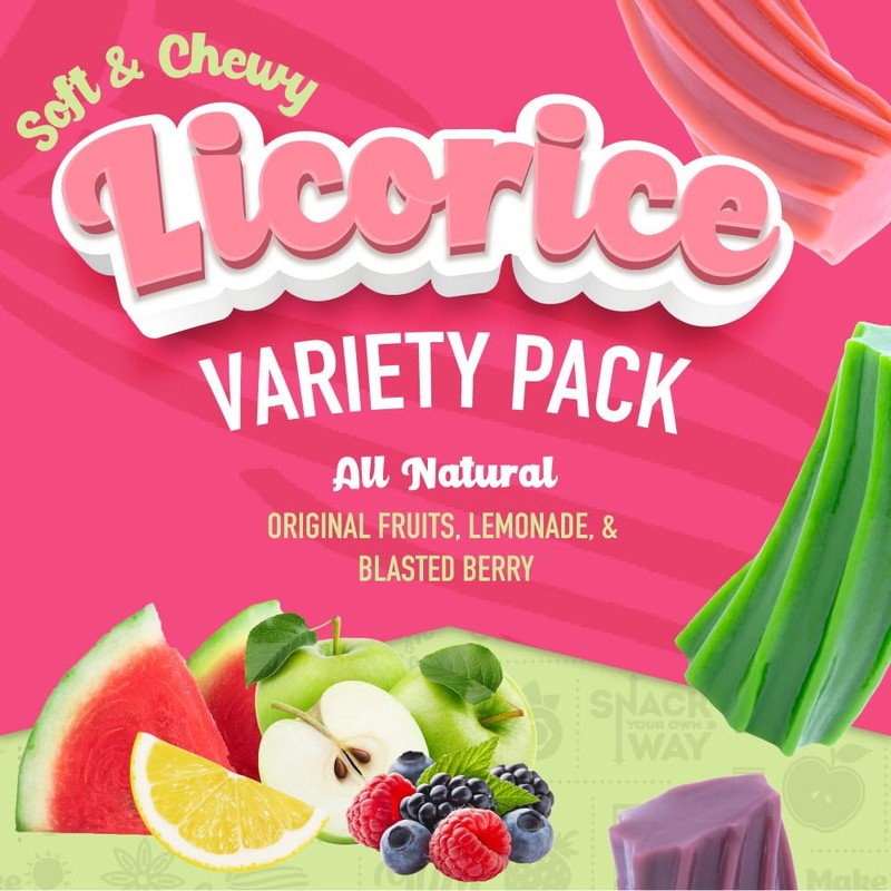 Wiley Wallaby Licorice Variety Pack - Lemonade, Original Fruits, &