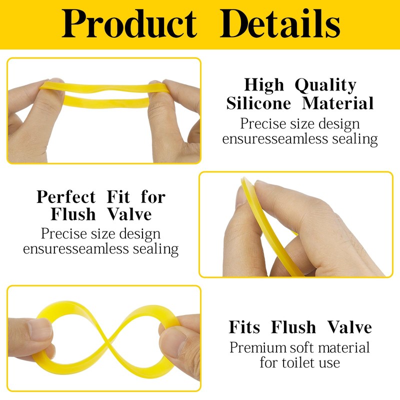 4-Pack Flush Valve Seal GP1059291 Silicone Replacement- Durable Toilet Tank
