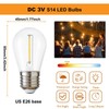 abulber Solar String Light Bulbs, DC 3V Low Voltage, Shatterproof