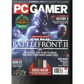 PC GAMER, THE WORLD'S NUMBER ONE PC GAMES MAGAZINE JULY, 2017 STAR WAR BATTLE