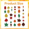 Lyqaq Autumn Stickers,200pcs Fall Glitter Craft Stickers,Maple Leaf Sticker,Various Autumn
