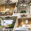Ohniyou 20'' Flush Mount Caged Ceiling Fan with Lights Remote