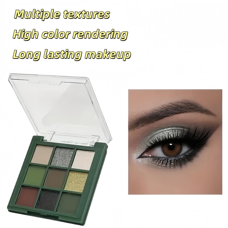 Green Cat Eye Eyeshadow Palette,Green Eyeshadow Palette,Full Matte E-yeshadow P-alette,G-reen