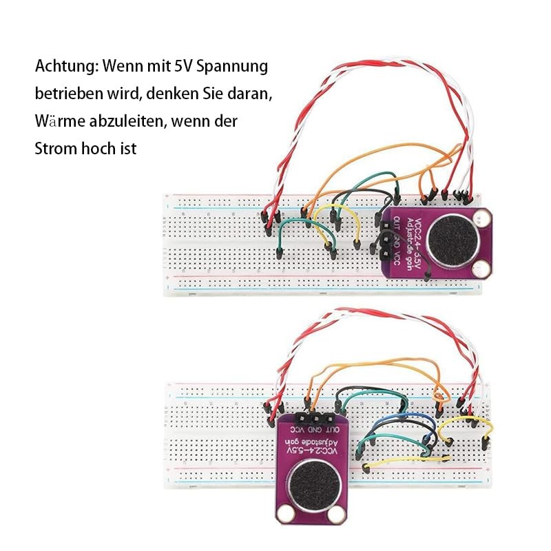 GY-MAX4466 Electret Microphone Amplifier, with Adjustable Gain Control for Arduino,