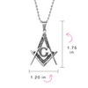 Bling Jewelry Set of Two Black Oxidized Large Freemason Secret