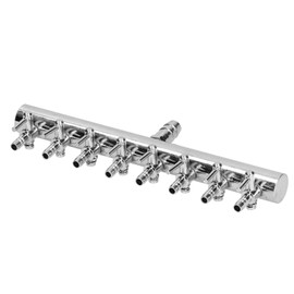 Fish Tank Distribution Valve Fish Tank Oxygen Pipe Carbon Dioxide Adjustment Switch Stainless Steel Distributor Valve8 Heads