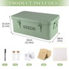Xbopetda Seed Storage Organizer, 4 Compartment Seed Storage Box with
